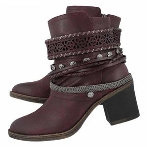 SoftMoc BIZOU  4 BRN Wine Casual Ankle Boots Sz 10